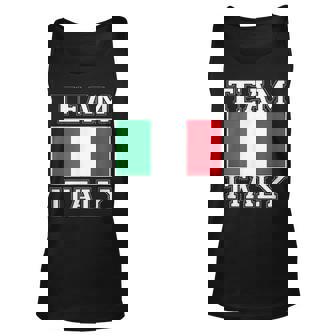 Team Italy Print Italian National Country Flag Italy Unisex Tank Top | Mazezy