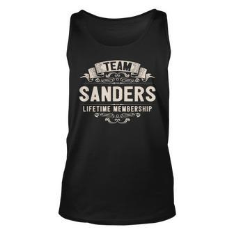Team Sanders Lifetime Membership Retro Last Name Vintage Tank Top | Mazezy AU