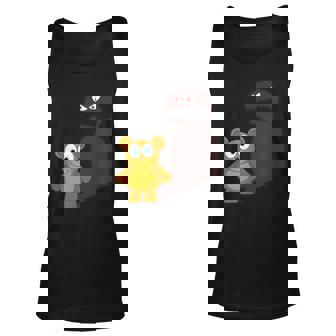 Teddy Bear Scary Shadow Unisex Tank Top | Mazezy