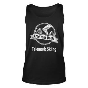 Telemark Skiing Free You Heel Think Different Ski Skiing Tank Top | Mazezy