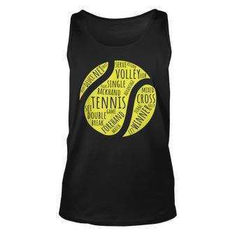 For Tennis Player Tennis Words And Vocabulary Tennis Tennis Tank Top | Mazezy