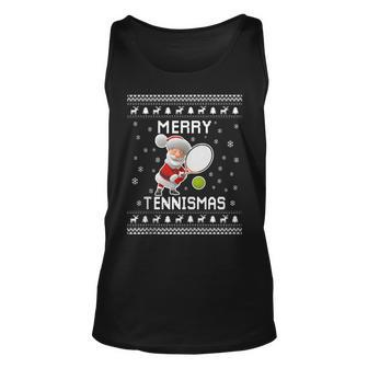 Tennis Ugly Christmas Sweater For Tennis Lovers Tank Top - Monsterry CA