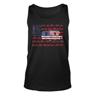 Tent Camper Van American Flag Camping 4Th Of July Camping Tank Top | Mazezy AU