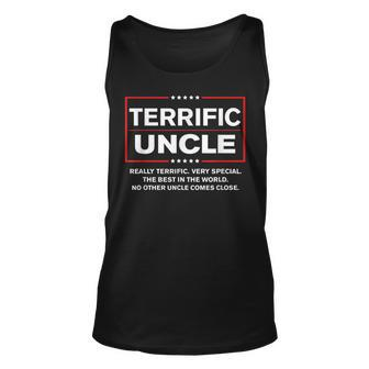 Terrific Uncle - Funny Donald Trump Great Uncle Unisex Tank Top | Mazezy