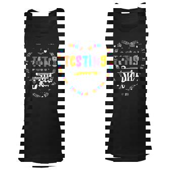 Testing Squad Motivational Test Day Words Heart Testing Crew Tank Top | Mazezy