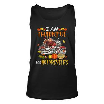Thankful For Motorcycles Turkey Riding Motorcycle Tank Top - Seseable