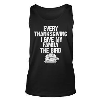 Thanksgiving I Give My The Bird Adults Thanksgiving Tank Top | Mazezy DE