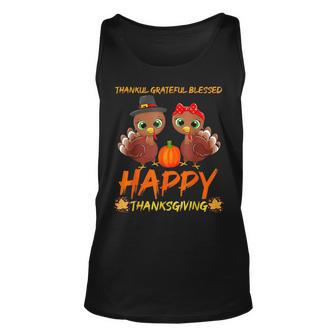 Thanksgiving Thanksgiving Thankful Grateful Blessed Happy Tank Top