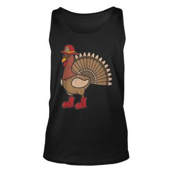 Thanksgiving Turkey Firefighter Matching Family Costume Unisex Tank Top | Mazezy AU
