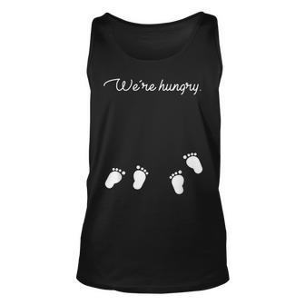 Thanksgiving Twins Pregnancy Announcement Gift Unisex Tank Top | Mazezy