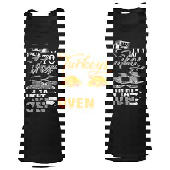 Thanksgiving Two Turkeys In The Oven Twin Pregnancy Unisex Tank Top | Mazezy