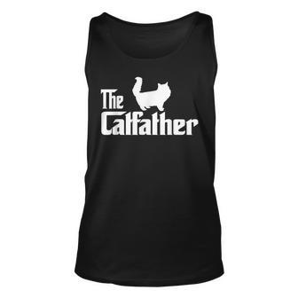 The Catfather Persian Cat Lover Funny Father Cat Dad Unisex Tank Top | Mazezy