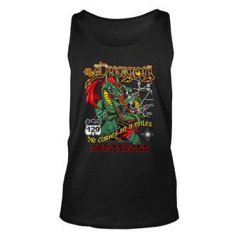The Dragon 129 Tennessee North Carolina 318 Curves 11 Miles Unisex Tank Top | Mazezy