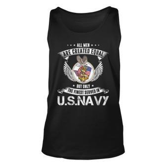 The Finest Men Is Served In Us Navy Cool Veteran Unisex Tank Top | Mazezy