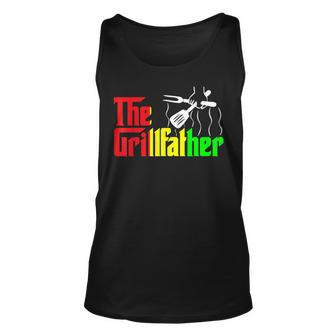 The Grill-Father Junenth Funny Bbq Chef African American Unisex Tank Top | Mazezy