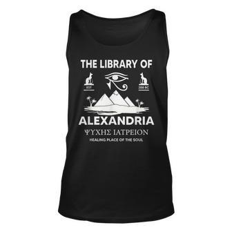 The Library Of Alexandria - Ancient Egyptian Library Unisex Tank Top | Mazezy
