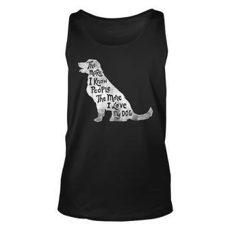 The More I Know People The More I Love My Dog Unisex Tank Top - Thegiftio UK