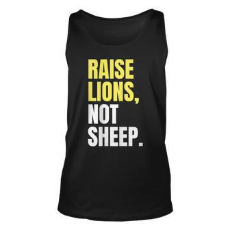 The Patriot Party | Raise Lions Not Sheep Unisex Tank Top | Mazezy