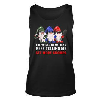 The Voices In My Head Keep Telling Me Get More Gnomes Unisex Tank Top - Thegiftio UK