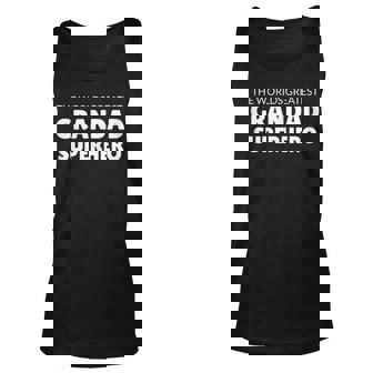 The Worlds Greatest Grandad Superhero Fathers Day Unisex Tank Top | Mazezy