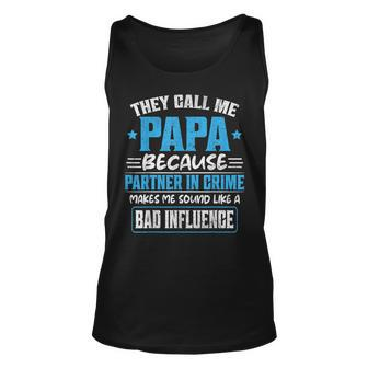 They Call Me Papa Fathers Day For Grandpa Unisex Tank Top | Mazezy