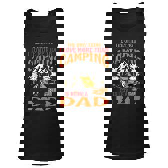 Thing I Love More Than Camping Is Being Dad Unisex Tank Top - Thegiftio UK