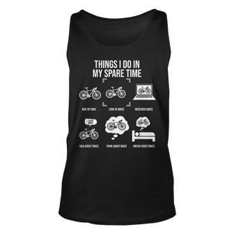 Things I Do In My Spare Time Bicycle Cycling Lover Cycling Tank Top | Mazezy