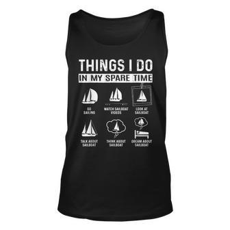 Things I Do In My Spare Time Boating Sailing Sailboat Boat Boating Tank Top | Mazezy