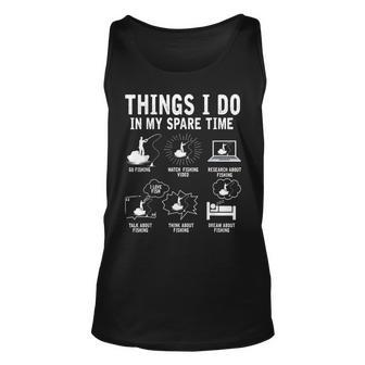 Things I Do In My Spare Time Fishing Rod Fisherman Fishing Rod Tank Top | Mazezy AU