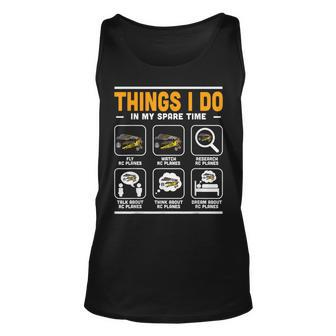 Things I Do In My Spare Time Rc Plane Enthusiast Tank Top - Thegiftio UK