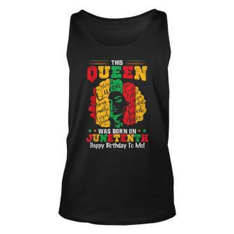 This Black Queen Was Born On Junenth June 19Th Birthday Unisex Tank Top | Mazezy