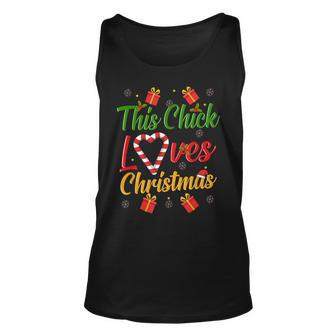 This Chick Loves Christmas Holiday Shopping Present Snow Gift For Women Unisex Tank Top - Thegiftio UK