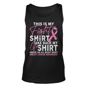 This Is My Fight Breast Cancer Fighter Pink Boxing Glove Unisex Tank Top | Mazezy