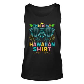 This Is My Hawaiian Tropical Luau Costume Party Hawaii Unisex Tank Top | Mazezy CA