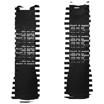 This Is Not My Napkin Funny Design For Messy People Unisex Tank Top | Mazezy