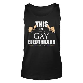 This Is What A Gay Electrician Looks Like Lgbt Pride Unisex Tank Top | Mazezy UK