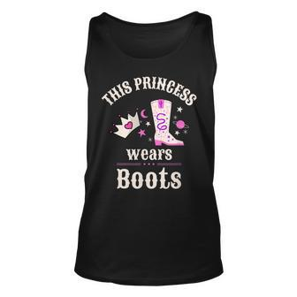 This Princess Wears Boots Pink Country Western Cowgirl Unisex Tank Top | Mazezy AU