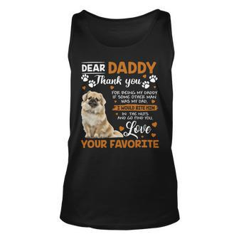 Tibetan Spaniel Dog Dear Daddy Thank You For Being My Daddy Unisex Tank Top - Monsterry UK