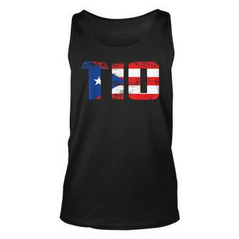 Tio Puerto Rico Flag Pride Fathers Day Puerto Rican Men Unisex Tank Top | Mazezy