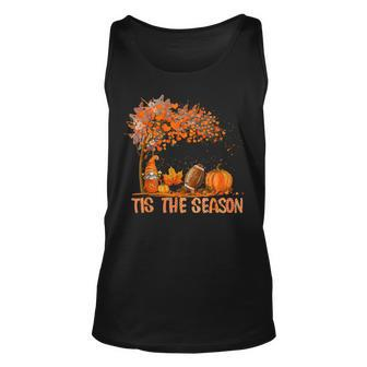 Tis The Season Gnome Pumpkin Spice Football Thanksgiving Tank Top - Monsterry DE
