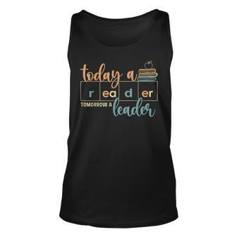 Today A Reader Tomorrow A Leader Science Of Reading Literacy Tank Top | Mazezy