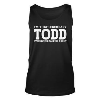 Todd Surname Funny Team Family Last Name Todd Unisex Tank Top | Mazezy
