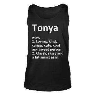 Tonya Definition Personalized Name Birthday Idea Tank Top | Mazezy