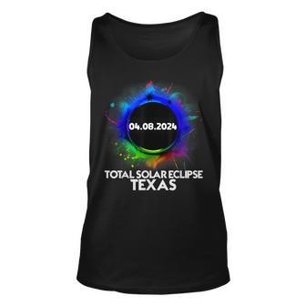 Total Solar Eclipse Texas 2024 Colorful American Totality Unisex Tank Top - Seseable