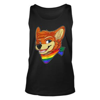 Traditional Gay Fursona Furry Fox Gay Rights Pride Week Unisex Tank Top | Mazezy