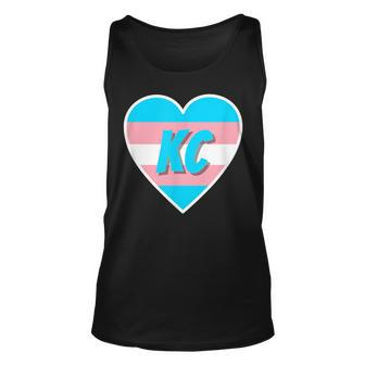 Trans Pride Heart Kansas City Unisex Tank Top | Mazezy