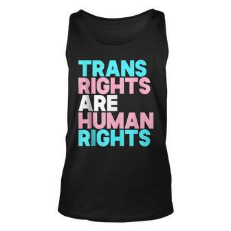 Trans Right Are Human Rights Transgender Lgbtq Pride Unisex Tank Top - Seseable