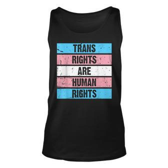 Trans Rights Are Human Rights Lgbt Flag Gay Pride Month Unisex Tank Top | Mazezy