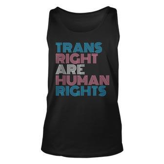 Trans Rights Are Human Rights Transgender Lgbtq Pride Retro Tank Top | Mazezy