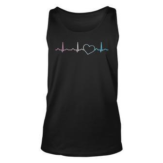 Transgender Heartbeat Cute Lgbtq Pride Month Gift Unisex Tank Top | Mazezy DE